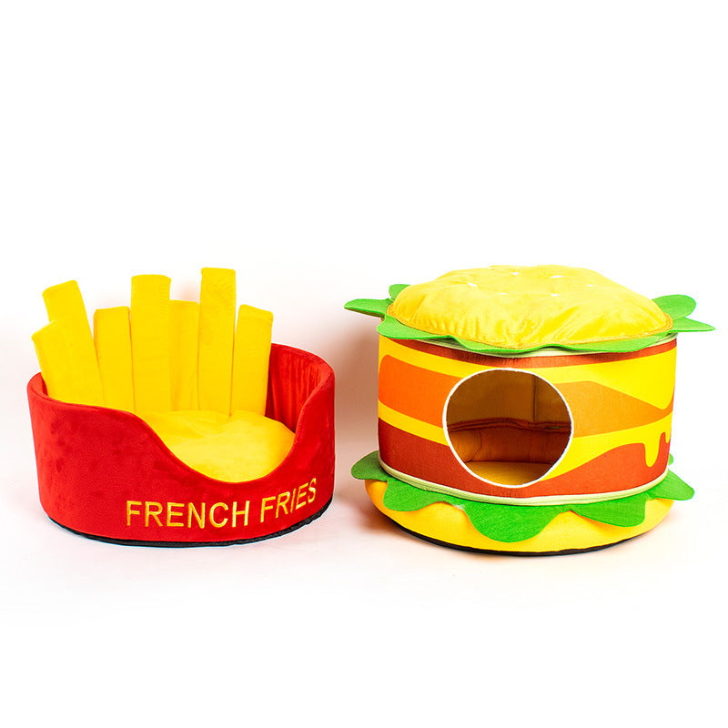 Hamburger French Fries Pet Bed by Furr Baby Gifts