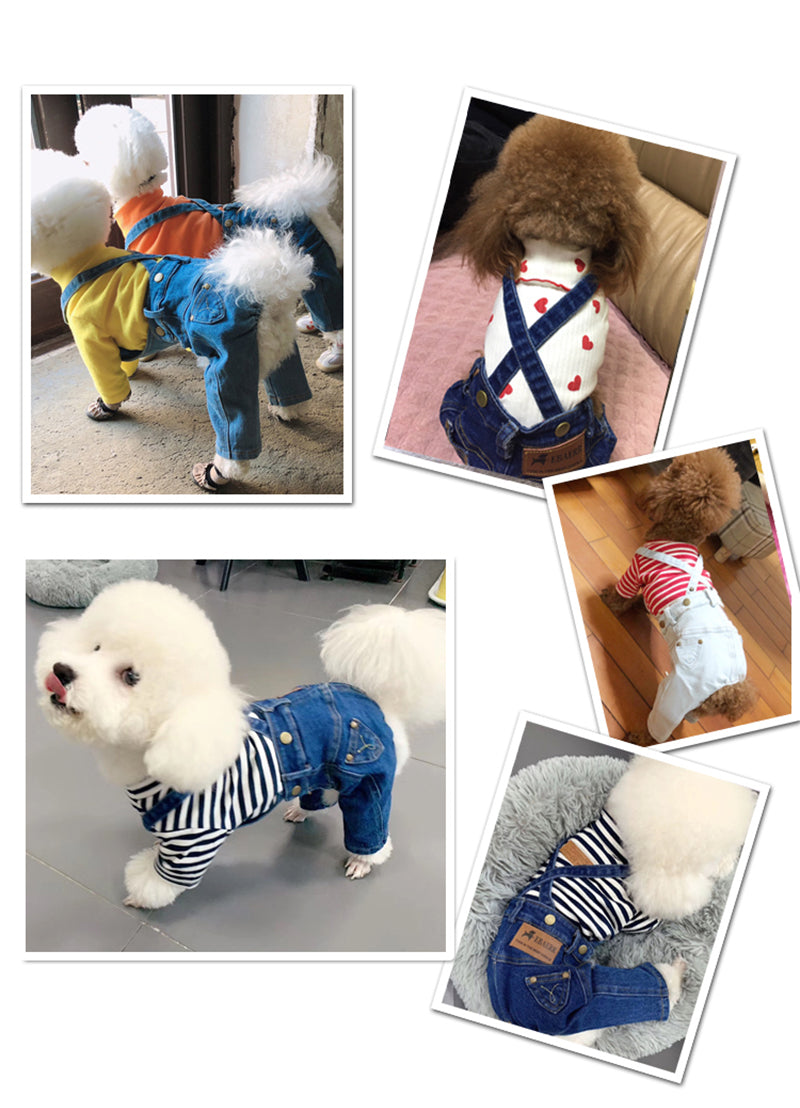 Denim Jumpsuit for Small Pets by Furr Baby Gifts