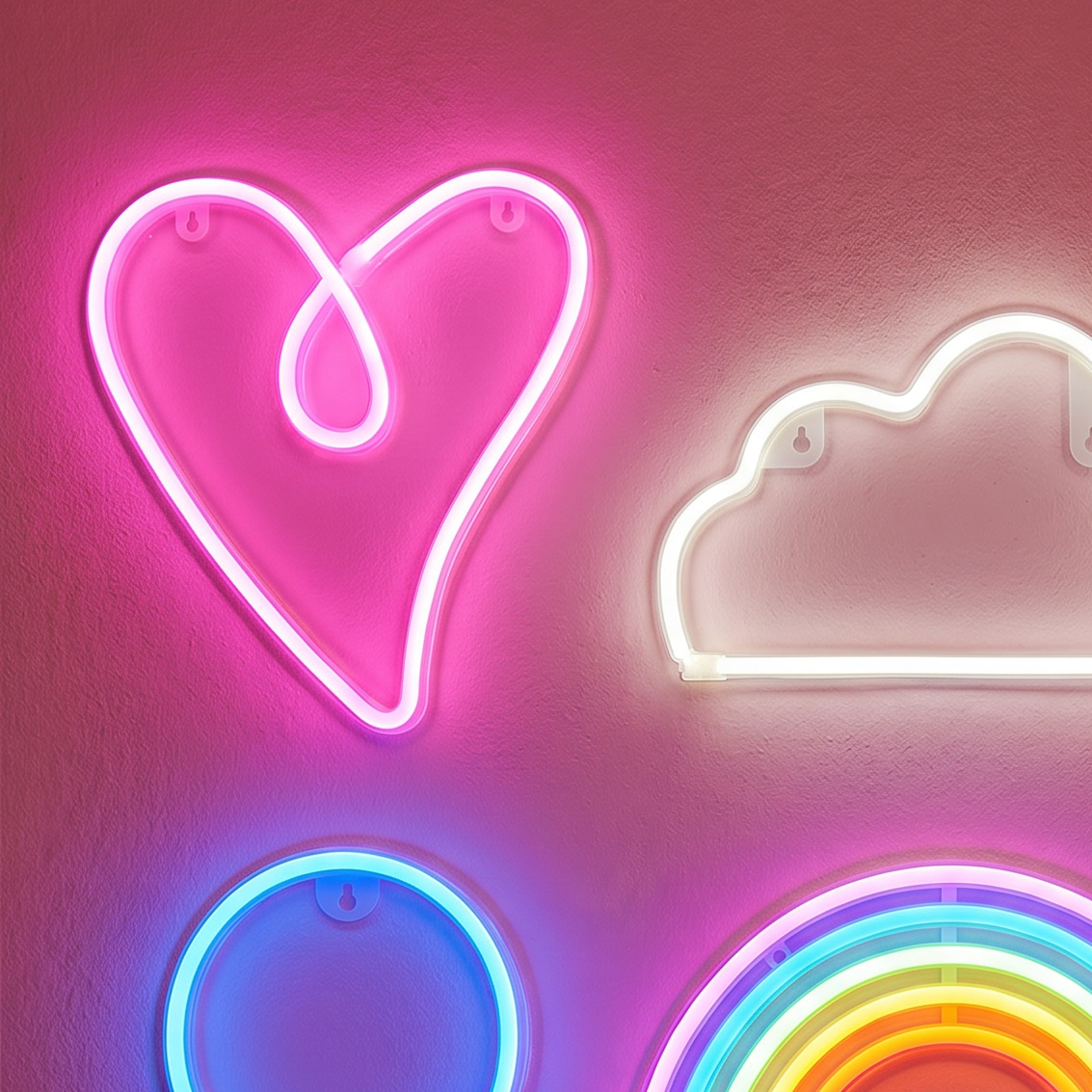 Heart Neon LED Light | Heart Shaped Wall Art Sign by The Bullish Store