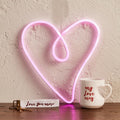 Heart Neon LED Light | Heart Shaped Wall Art Sign by The Bullish Store