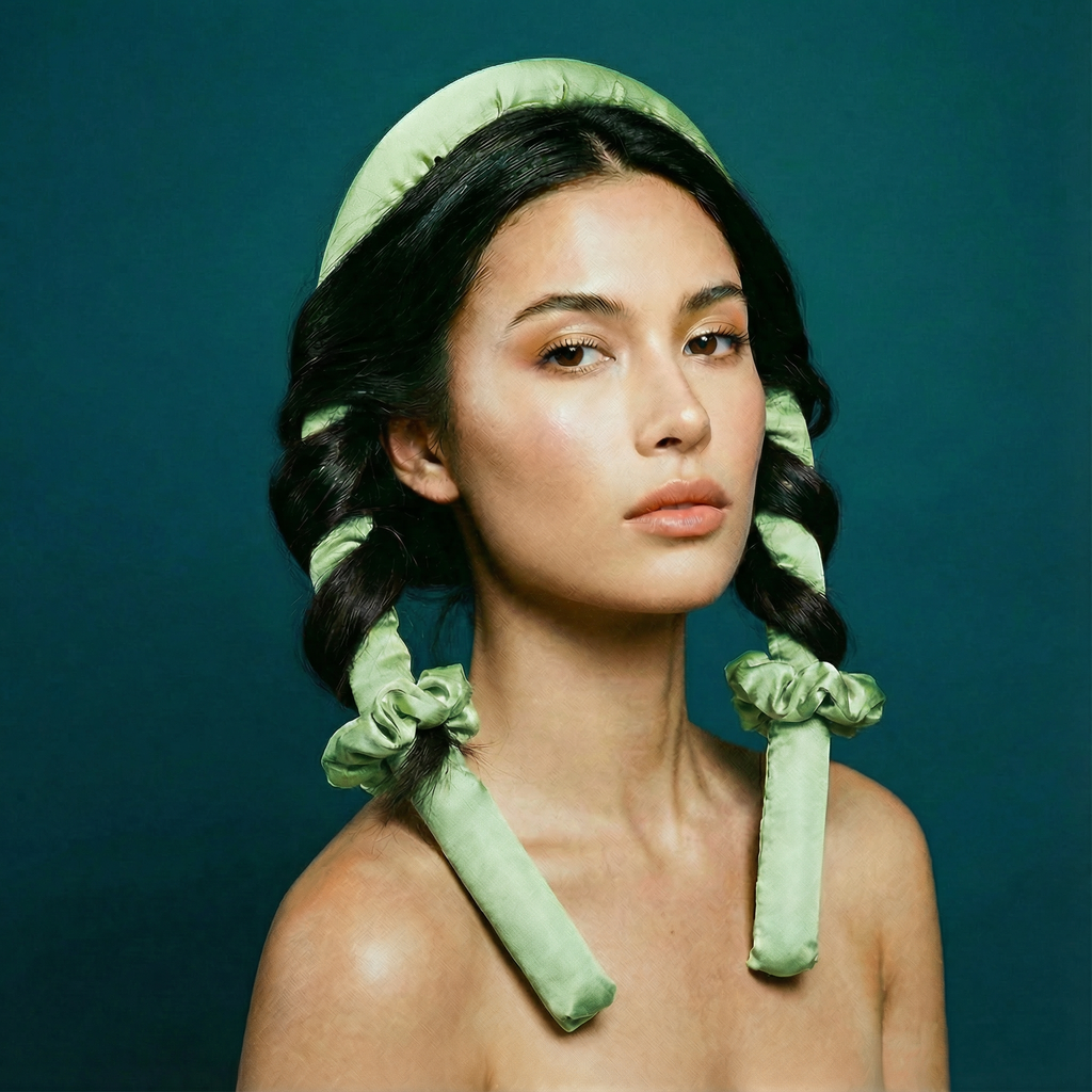 Heatless Roller Set in Green | 4-Piece Hair Curler Set | Hair Accessories by The Bullish Store