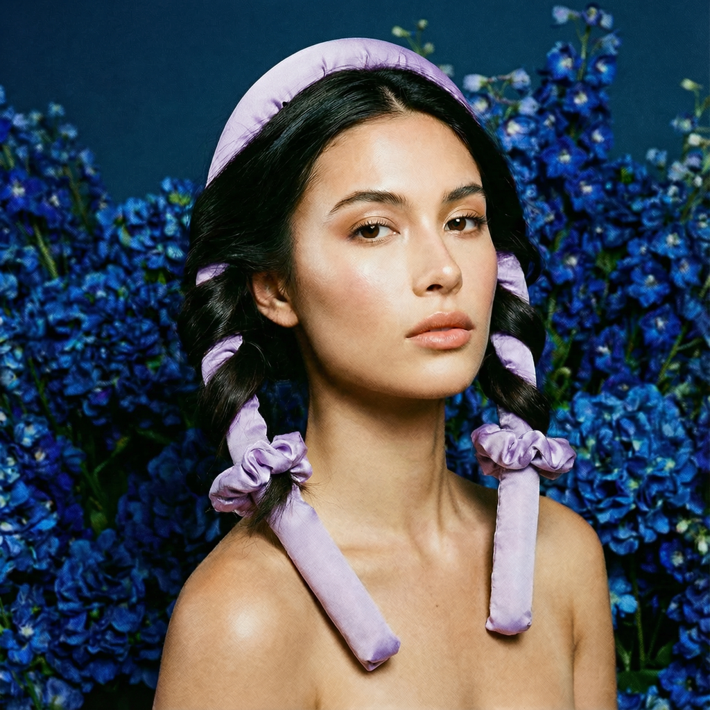 Heatless Roller Set in Purple | 4-Piece Hair Curler Set | Hair Accessories by The Bullish Store