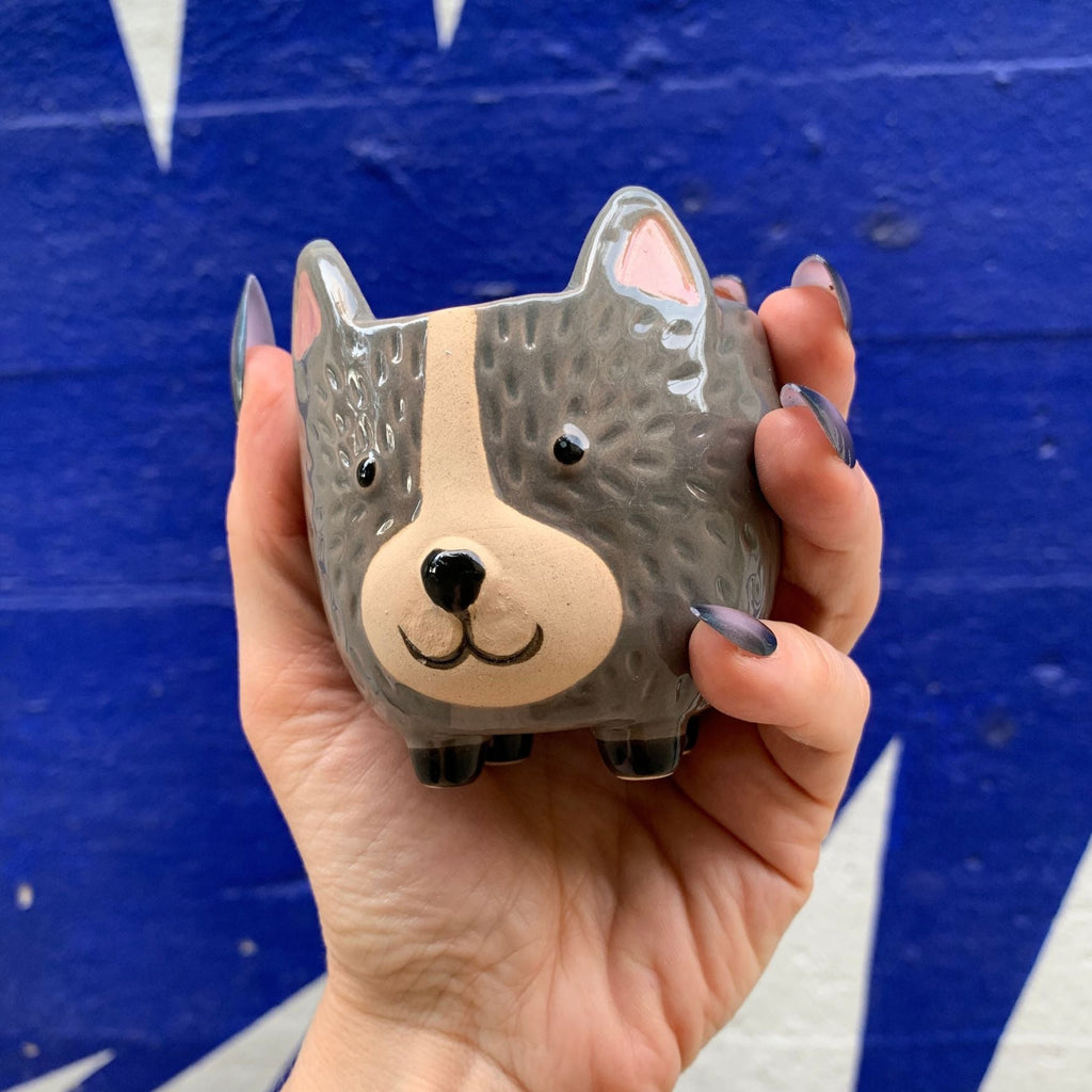 Hedgehog Pot | Decorative Ceramic Planter | 3.25" Tall by The Bullish Store