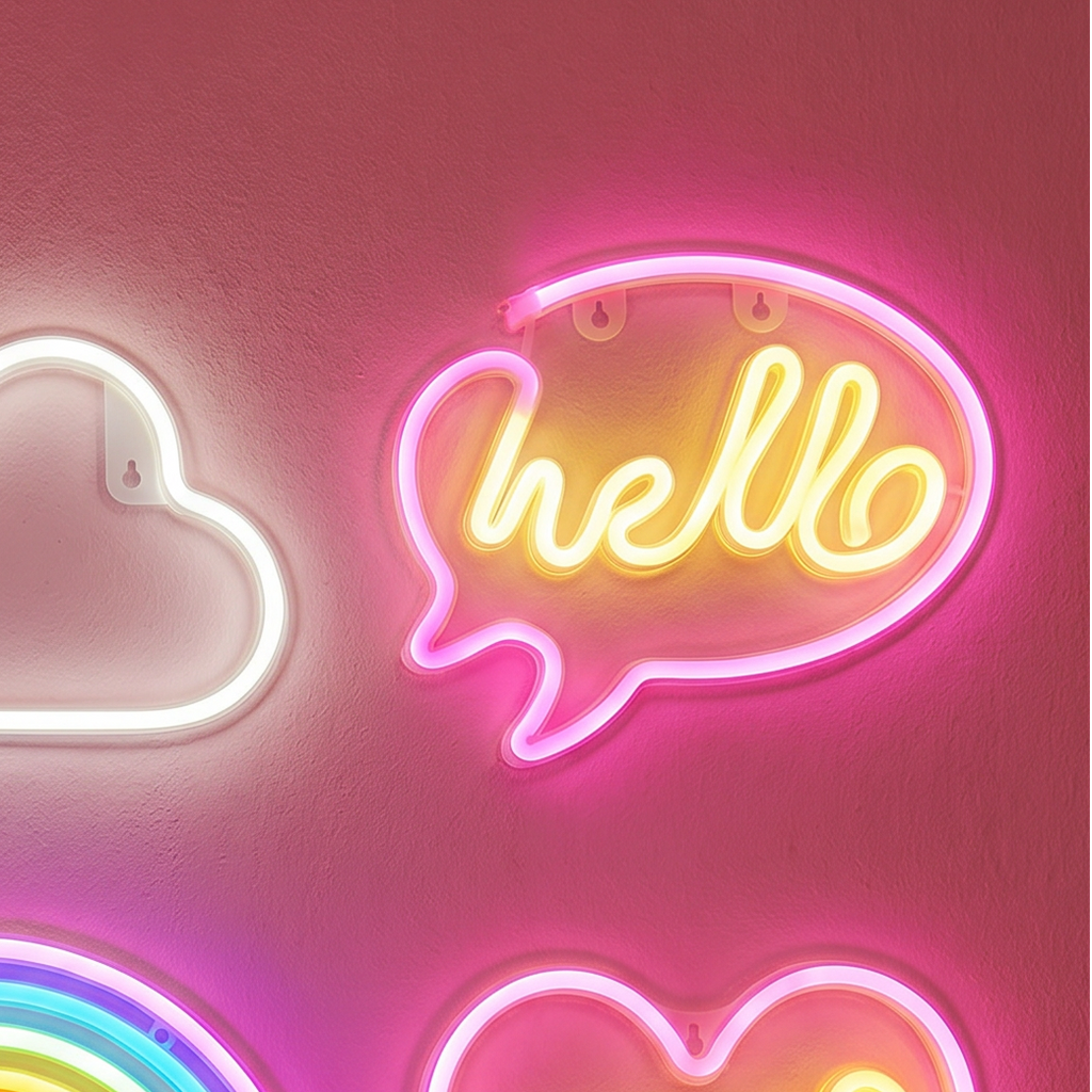 Hello Neon LED Light | Wall Art Sign by The Bullish Store