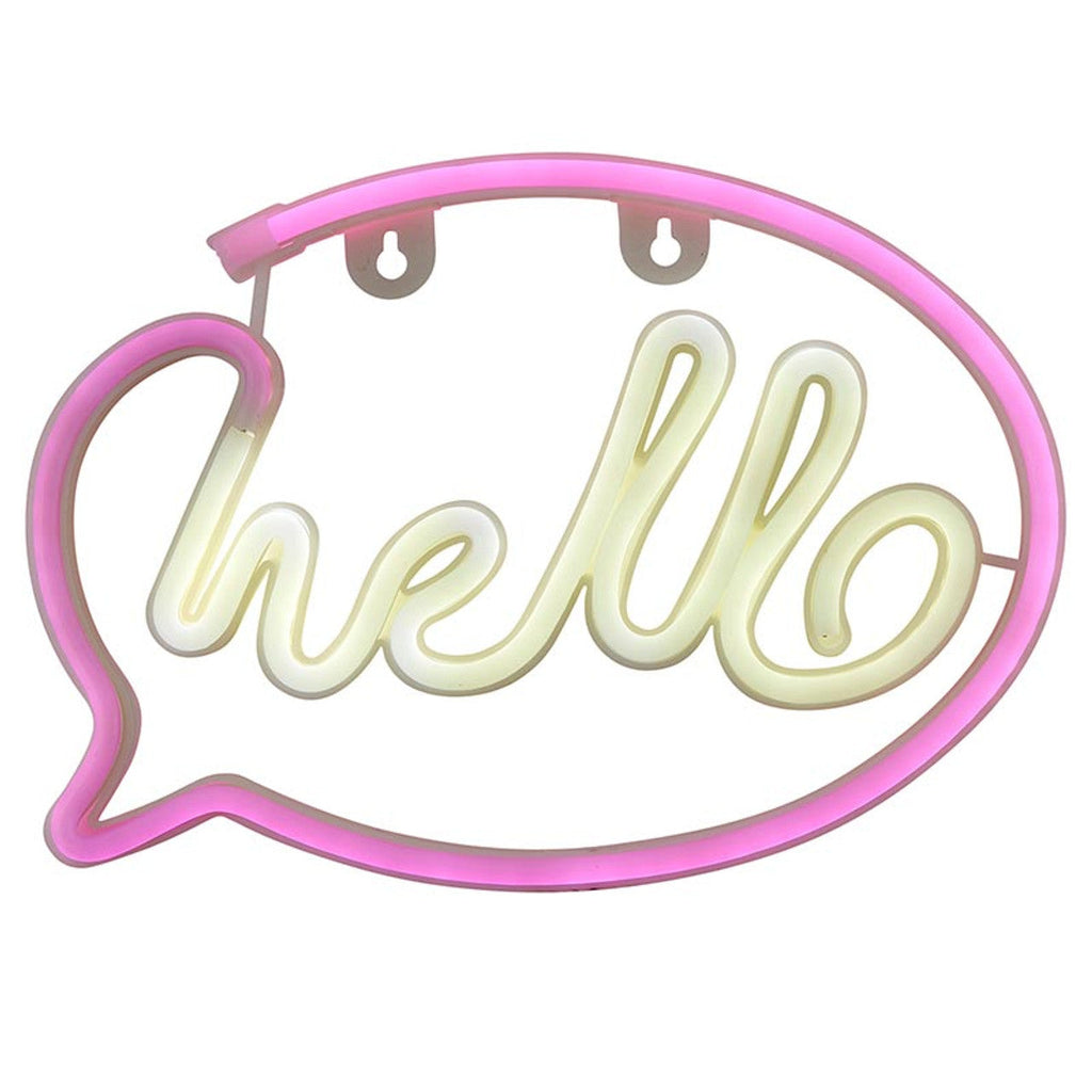 Hello Neon LED Light | Wall Art Sign by The Bullish Store