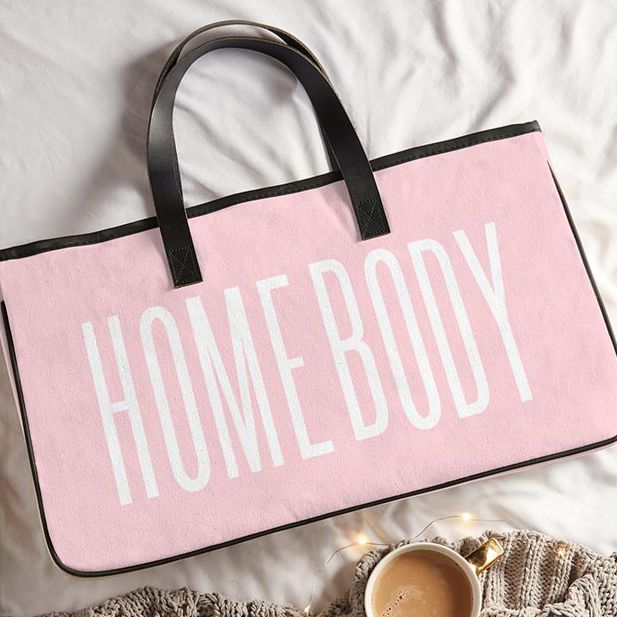 Homebody Large Rectangular Tote Bag | Genuine Leather Handles by The Bullish Store