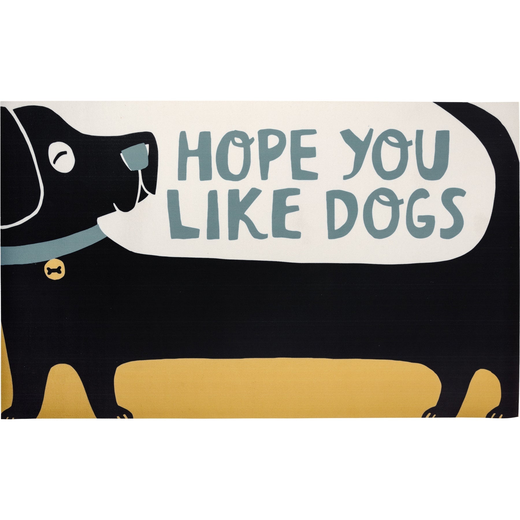 Hope You Like Dogs Entryway Indoor/Outdoor Rug | 34" x 20" | Slip-Resistant Backing by The Bullish Store