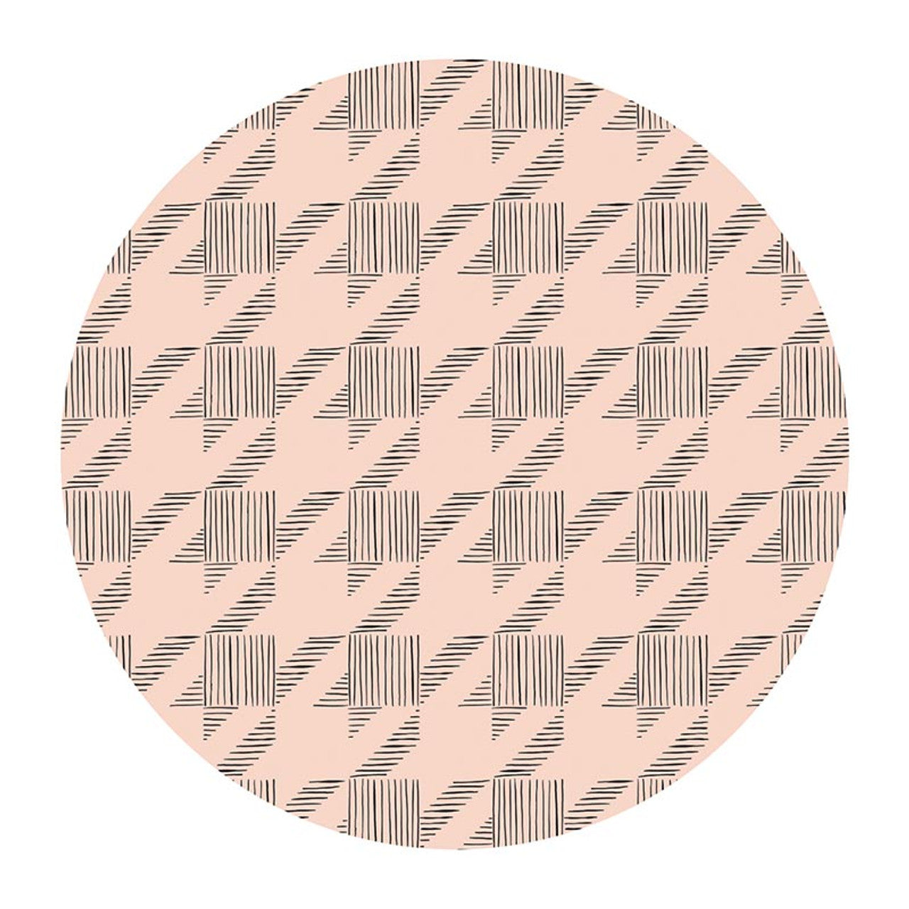 Houndstooth & Flower Ceramic Coaster Set of 4 by The Bullish Store