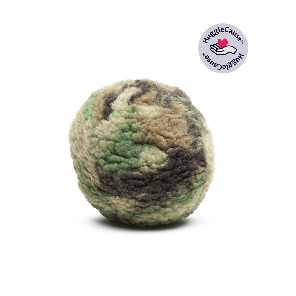 HuggleCause™, Warrior Canine Connection, Camouflage HuggleFleece® Plush Ball Dog Toy by HuggleHounds