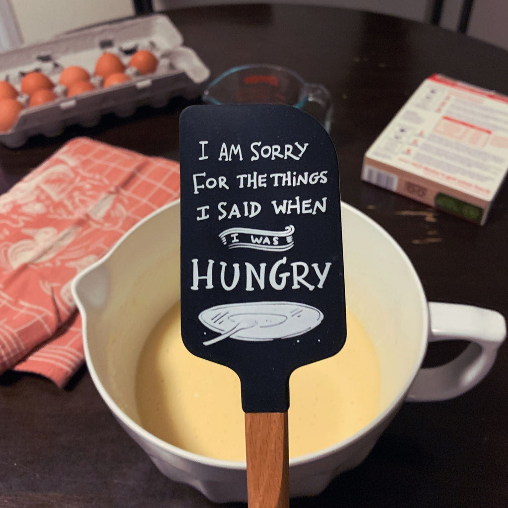 I Am Sorry For The Things I Said When I Was Hungry Spatula With A Wooden Handle by The Bullish Store