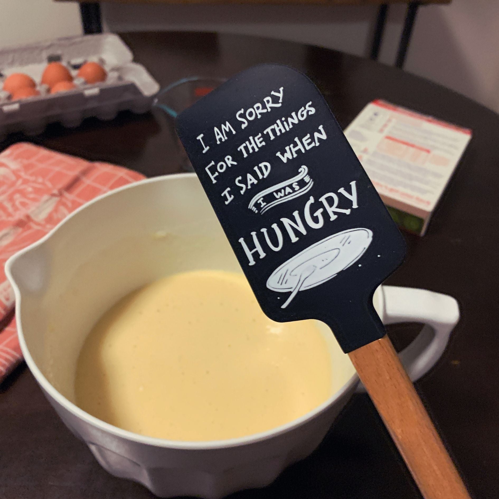 I Am Sorry For The Things I Said When I Was Hungry Spatula With A Wooden Handle by The Bullish Store