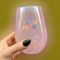 I Do It For Me Stemless Wine Glass in Purple | 20 Oz. by The Bullish Store