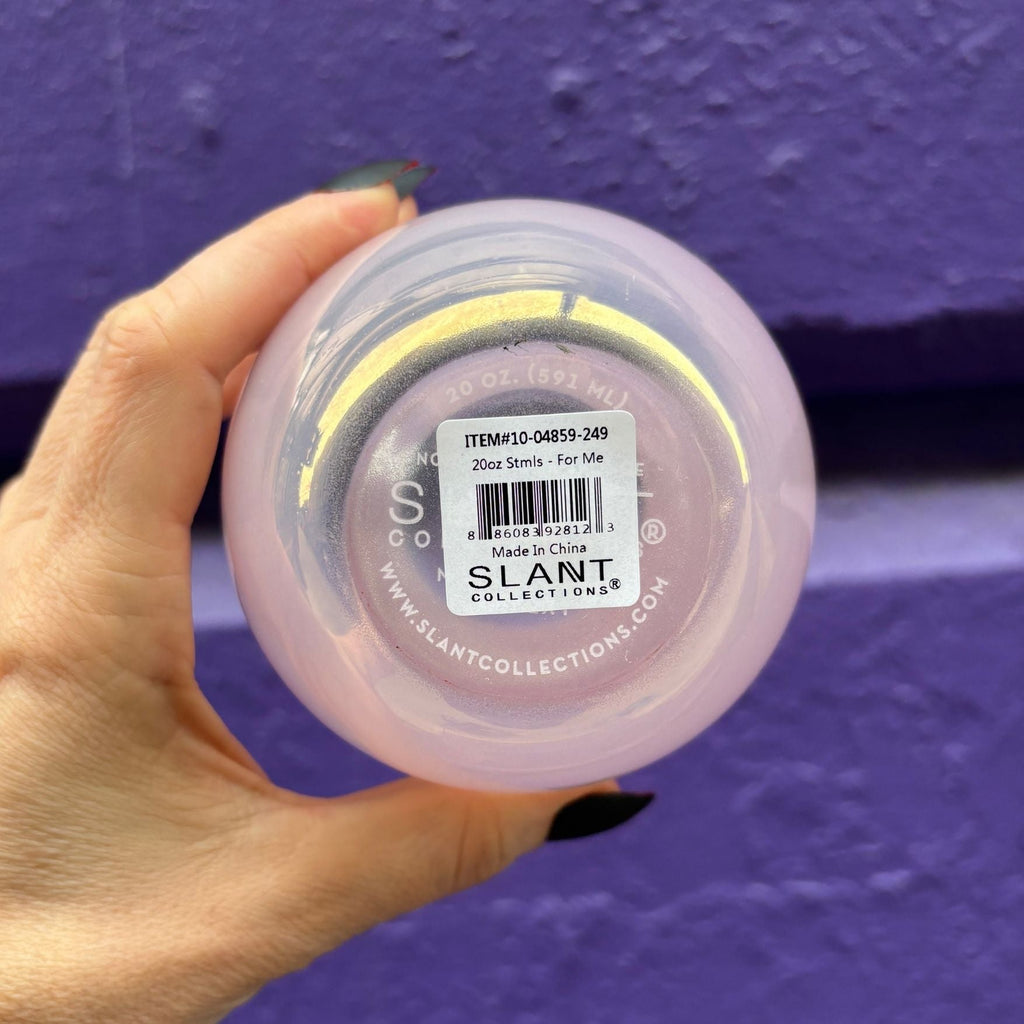 I Do It For Me Stemless Wine Glass in Purple | 20 Oz. by The Bullish Store
