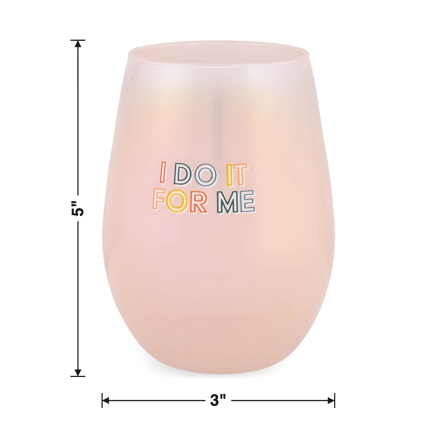I Do It For Me Stemless Wine Glass in Purple | 20 Oz. by The Bullish Store