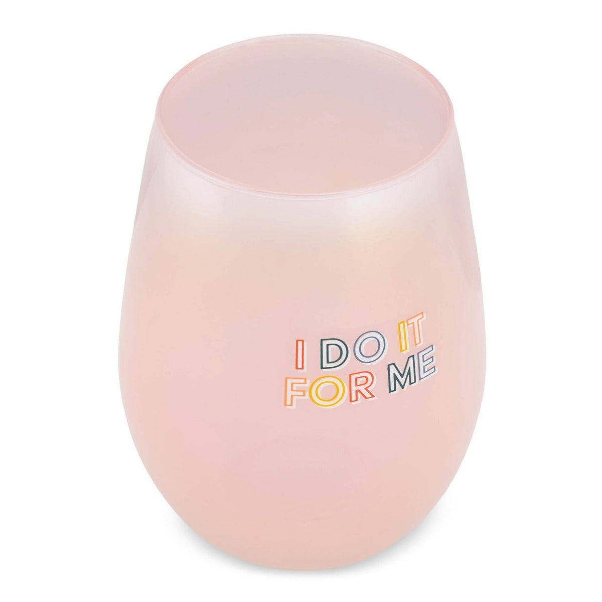 I Do It For Me Stemless Wine Glass in Purple | 20 Oz. by The Bullish Store