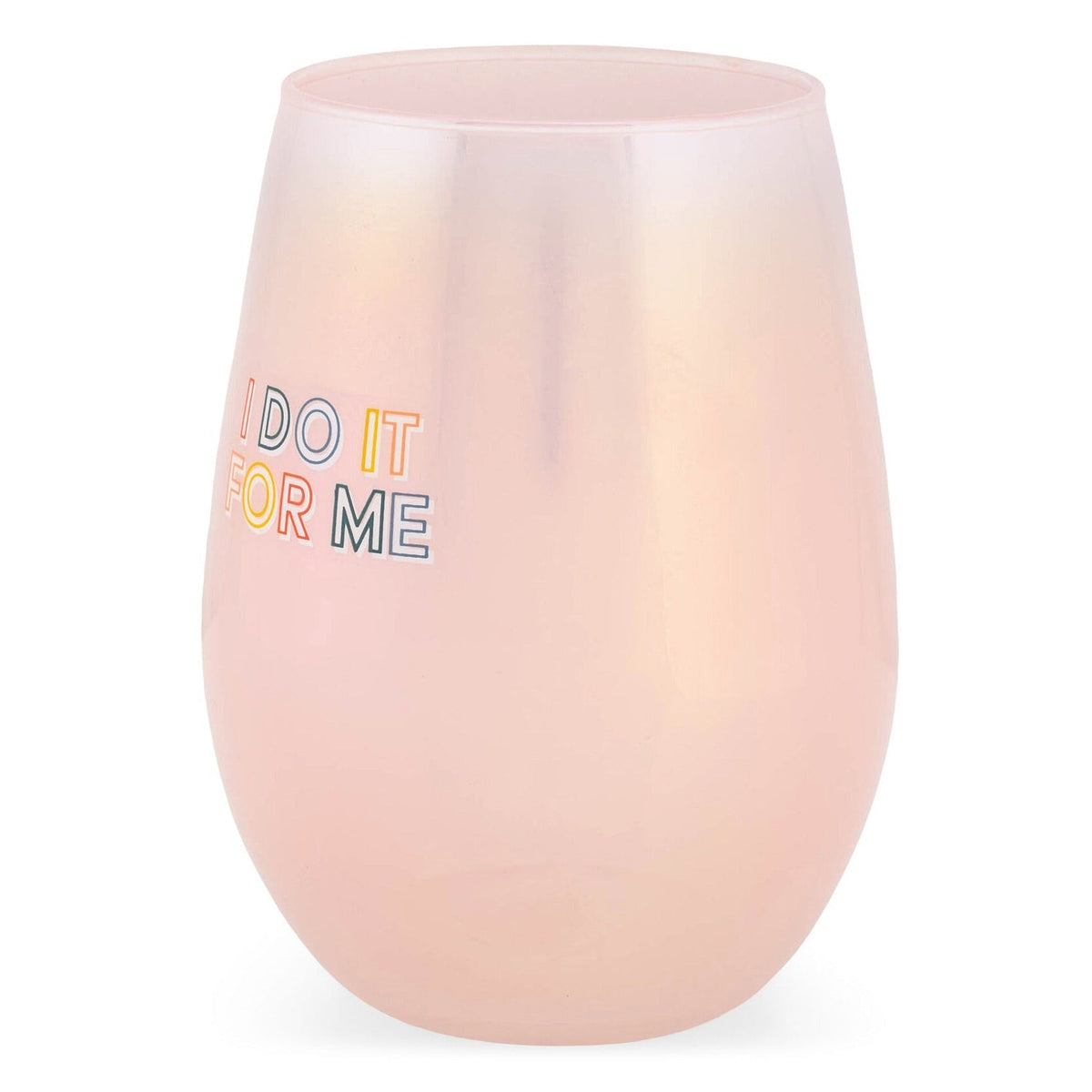 I Do It For Me Stemless Wine Glass in Purple | 20 Oz. by The Bullish Store
