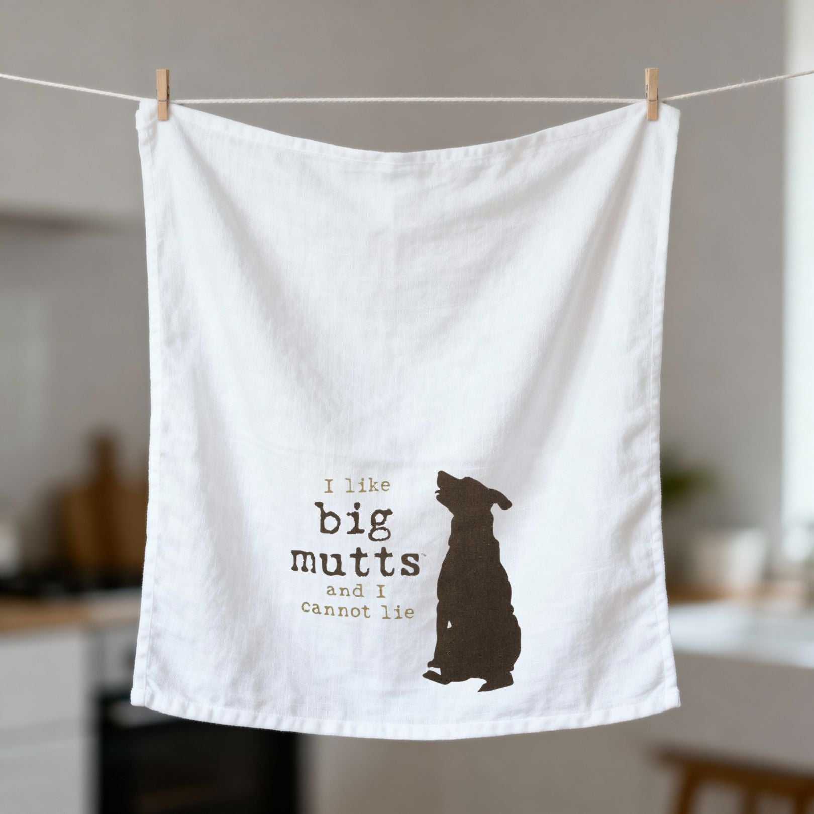 I Like Big Mutts And I Cannot Lie Funny Dish Cloth Towel | Dog Lover Gift by The Bullish Store