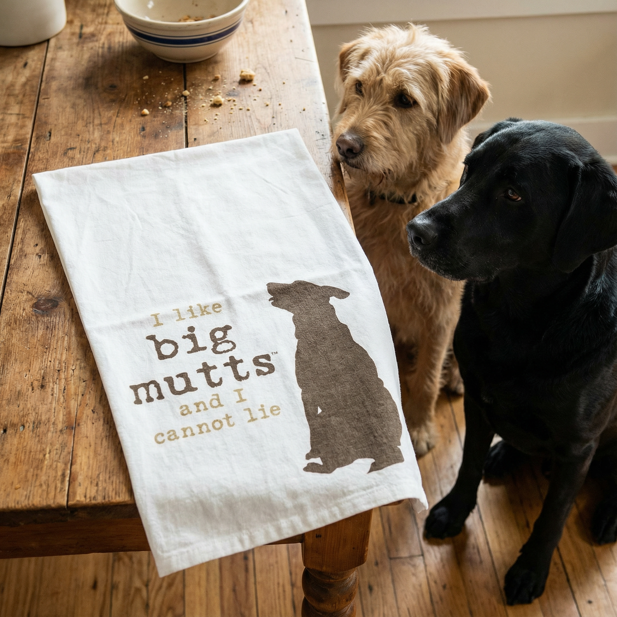 I Like Big Mutts And I Cannot Lie Funny Dish Cloth Towel | Dog Lover Gift by The Bullish Store