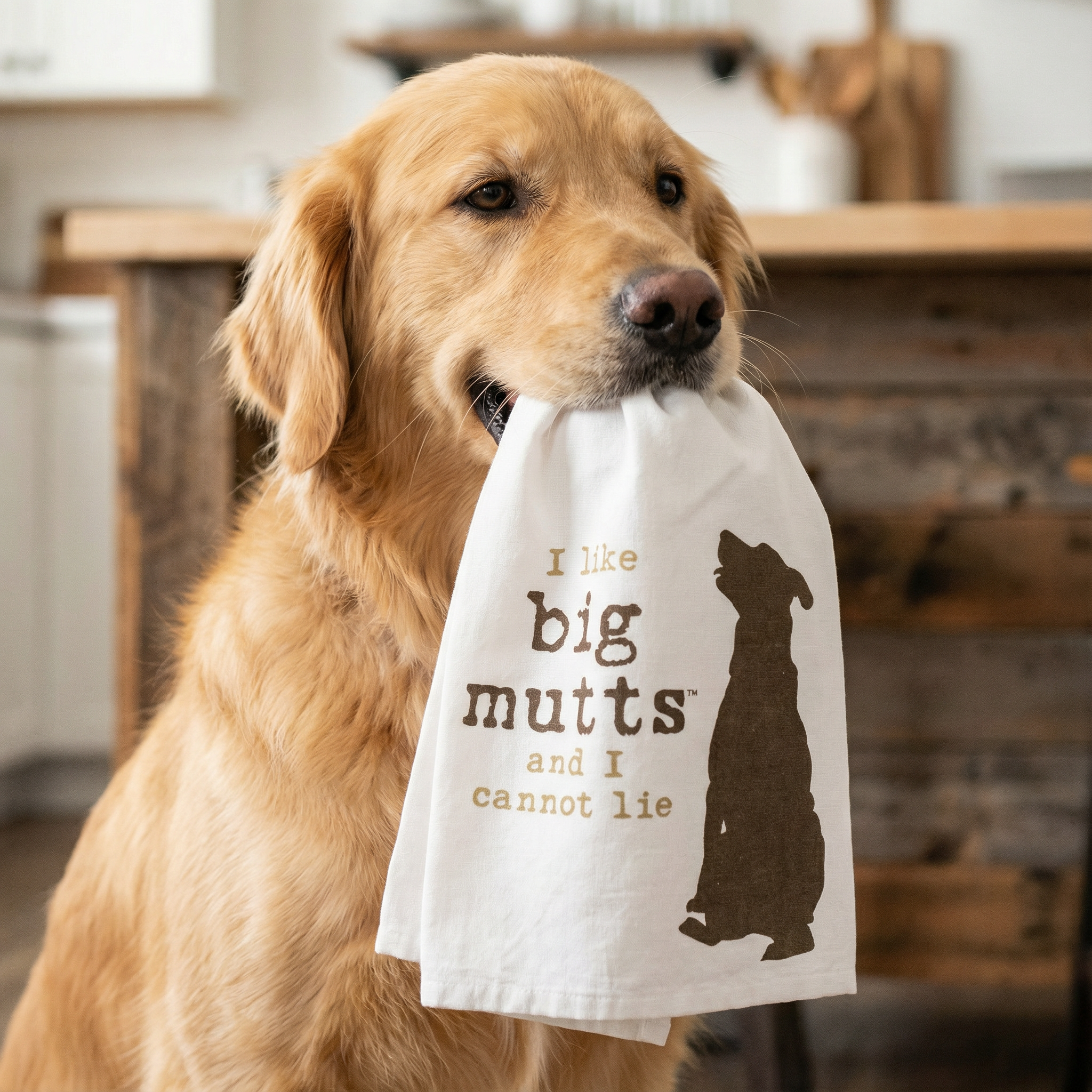 I Like Big Mutts And I Cannot Lie Funny Dish Cloth Towel | Dog Lover Gift by The Bullish Store