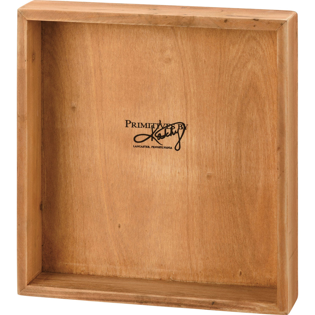 I Love Us Wooden Box Sign | Daisy Flowers Woodburned Designs Display | 8.50" x 9.25" by The Bullish Store