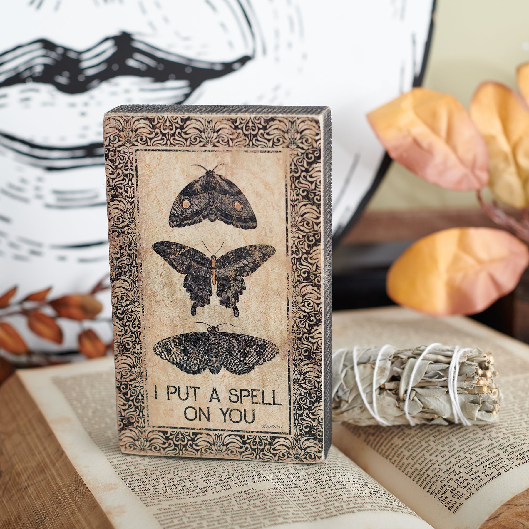 I Put A Spell On You Wooden Block Sign | 4" x 5.5" by The Bullish Store