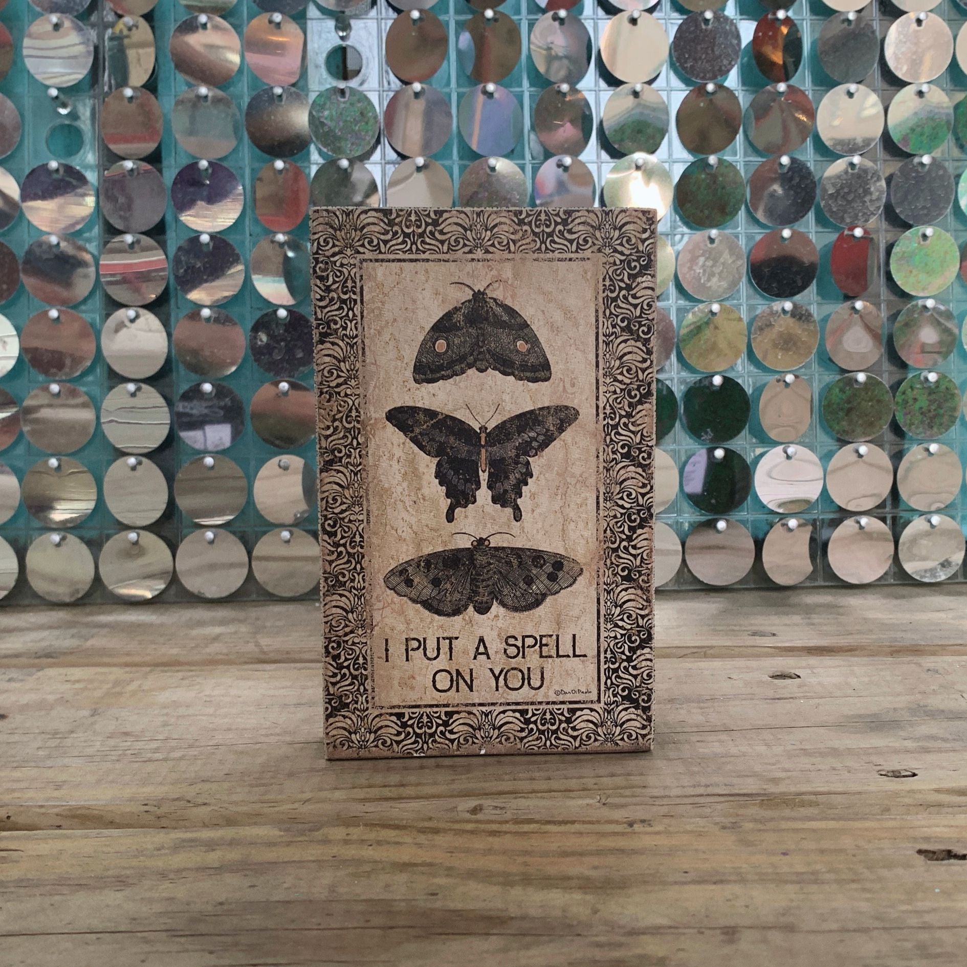 I Put A Spell On You Wooden Block Sign | 4" x 5.5" by The Bullish Store