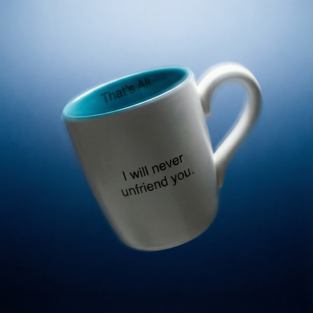 I Will Never Unfriend You Ceramic Coffee Mug | 16 oz. by The Bullish Store