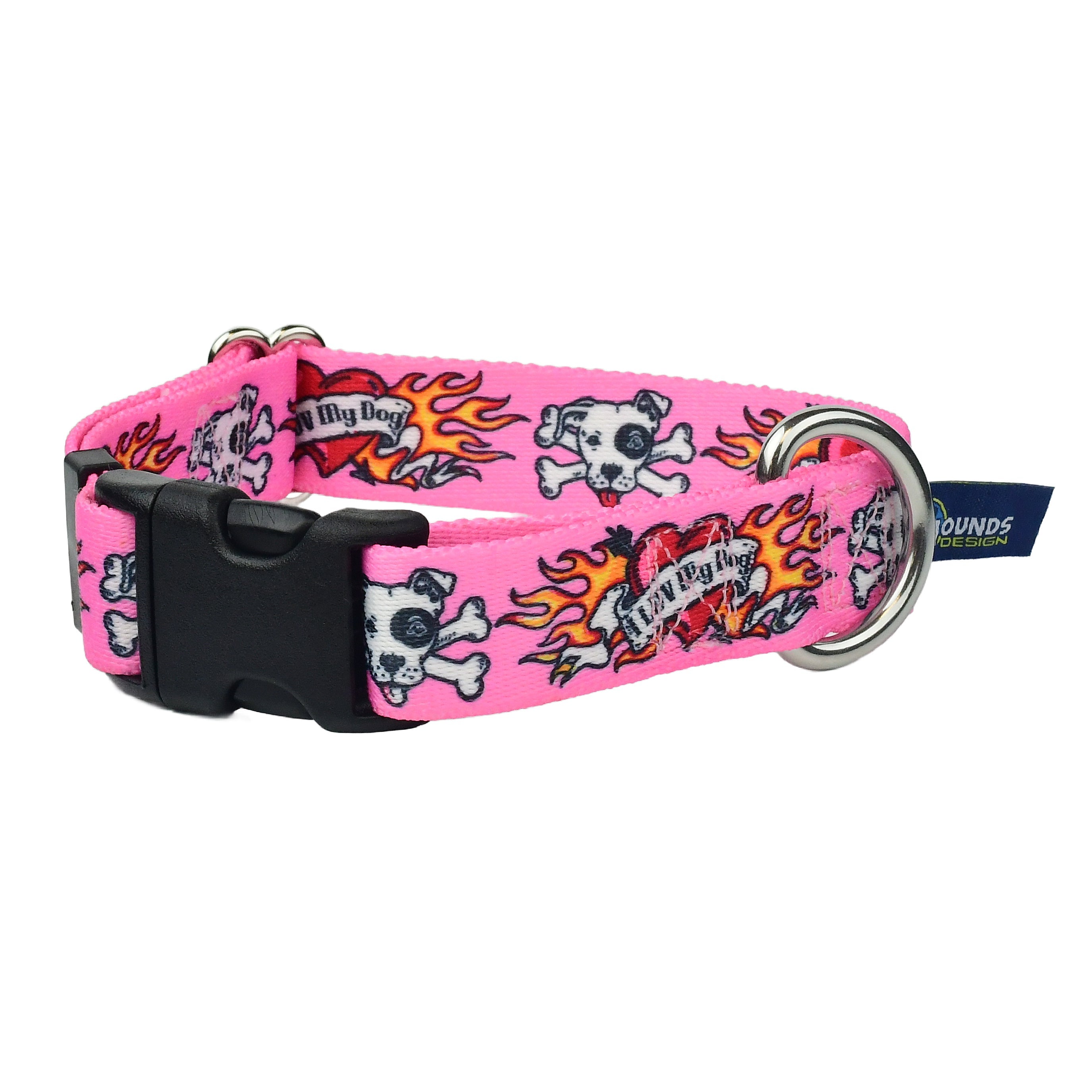 I Luv My Dog Buckle Martingale Dog Collar – EarthStyle (1" Only) by 2 Hounds Design