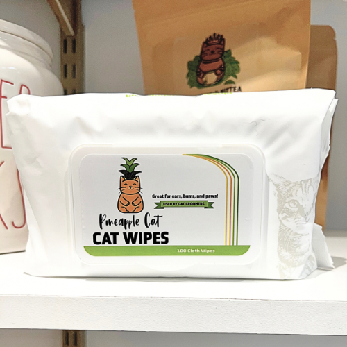 Pineapple Cat Wipes by The Charleston Cat Groomer