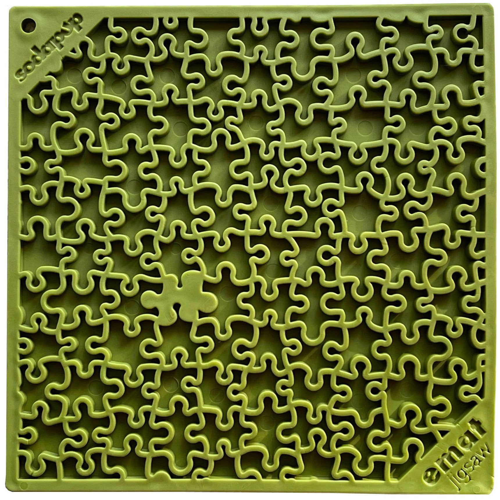 Jigsaw Puzzle eMat - Enrichment Lick Mat for Dogs and Cats | eMat Enrichment Toy for Anxiety Relief | USA Made by SodaPup/True Dogs, LLC
