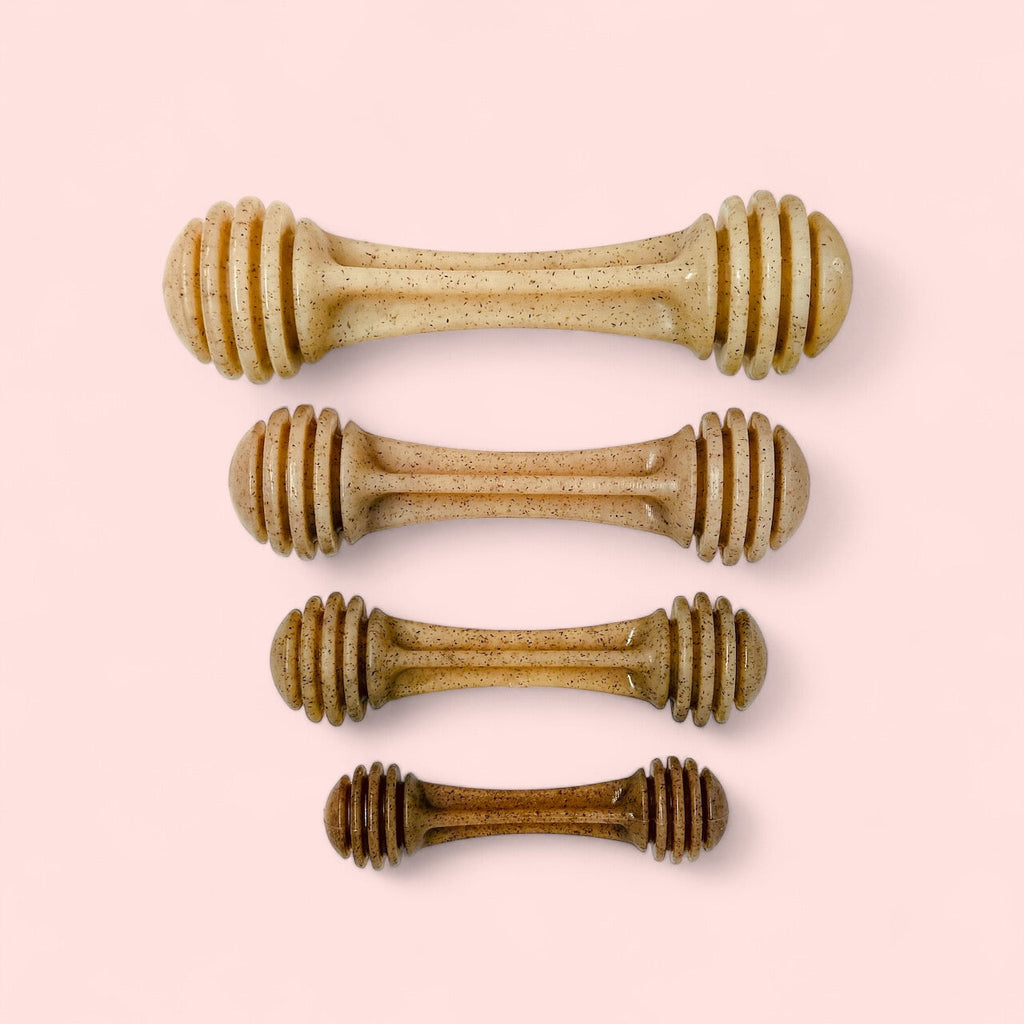 Honey Bone Nylon Dog Toy for Aggressive Chewers | Indestructible | USA Made by SodaPup/True Dogs, LLC