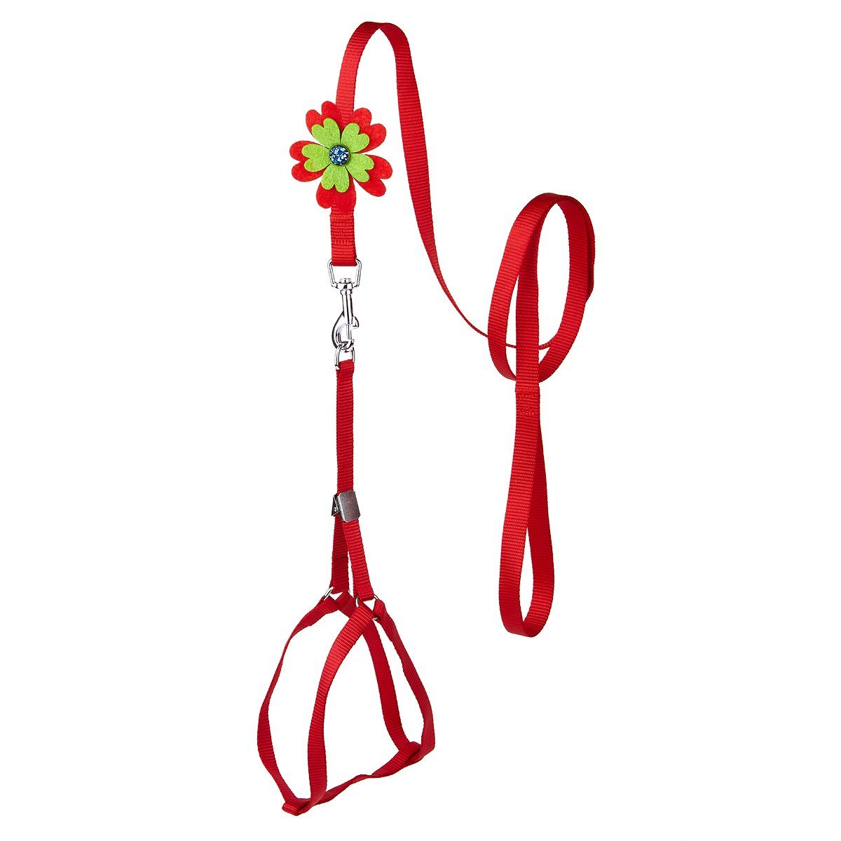 Step-In Nylon Dog Harness + Optional Flower Dog Leash by Dogline