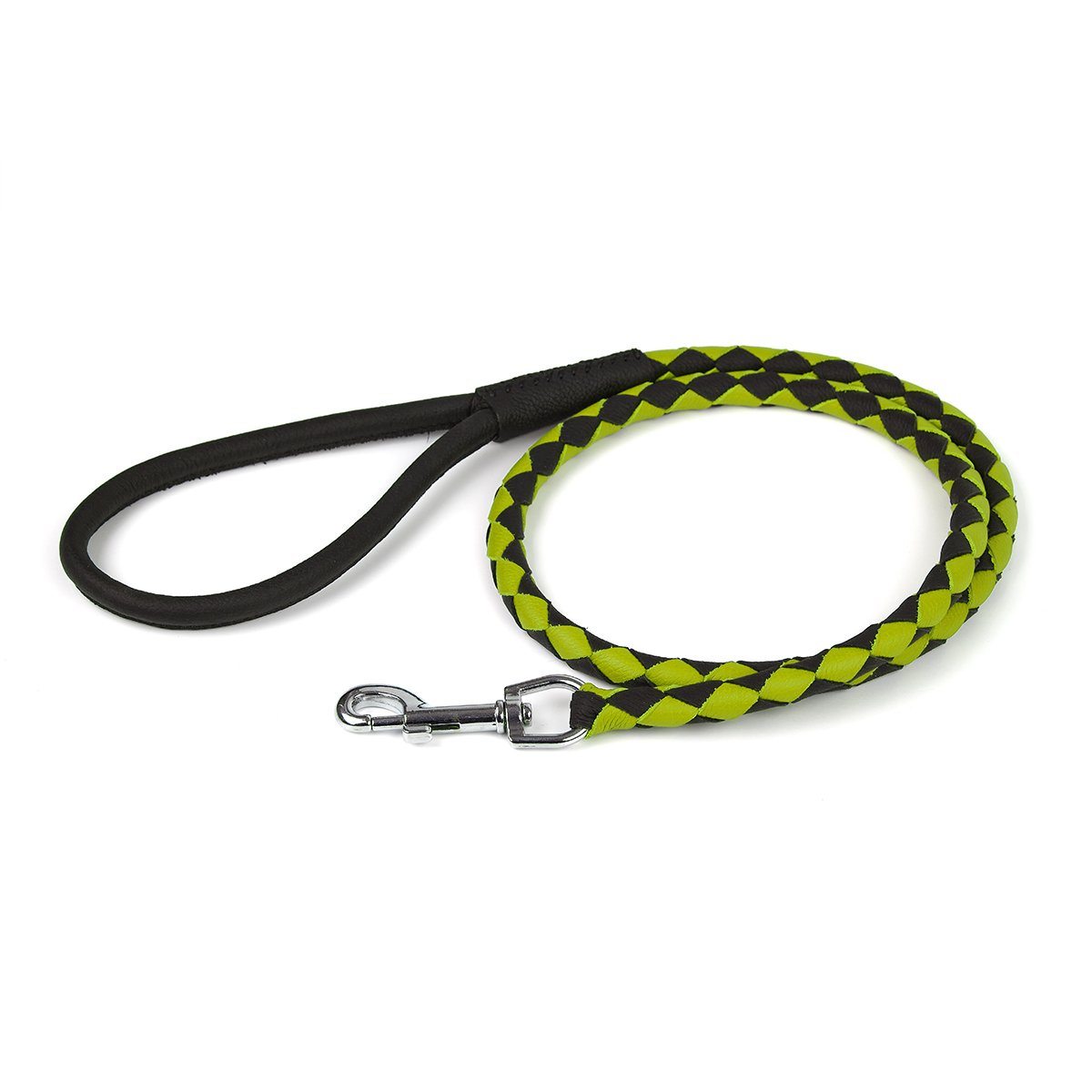 Soft Leather Dual-Color Braided Round Lead by Dogline