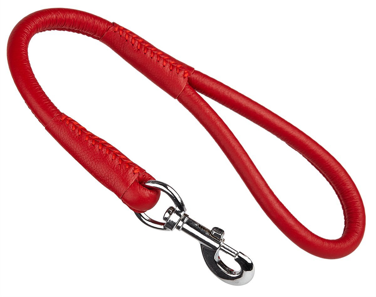 Soft Leather Round Traffic Lead by Dogline