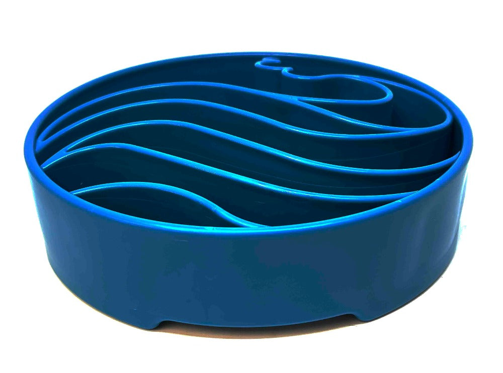 Wave eBowl Deep Slow Feeder Dog Bowl for Enrichment | Made in USA by SodaPup/True Dogs, LLC