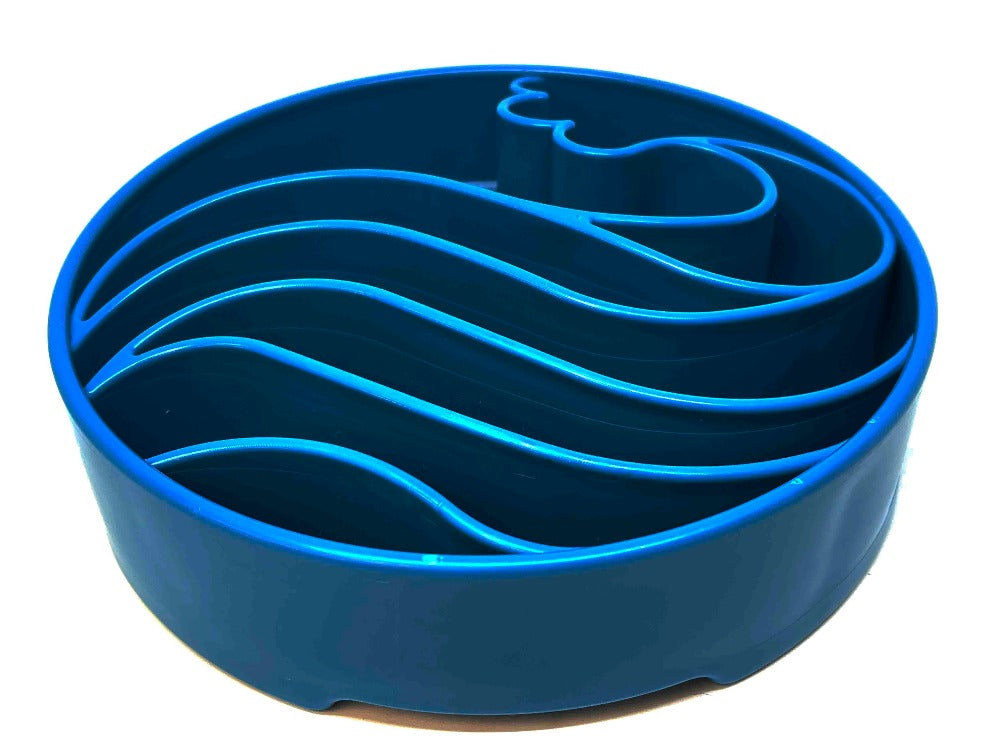 Wave eBowl Deep Slow Feeder Dog Bowl for Enrichment | Made in USA by SodaPup/True Dogs, LLC