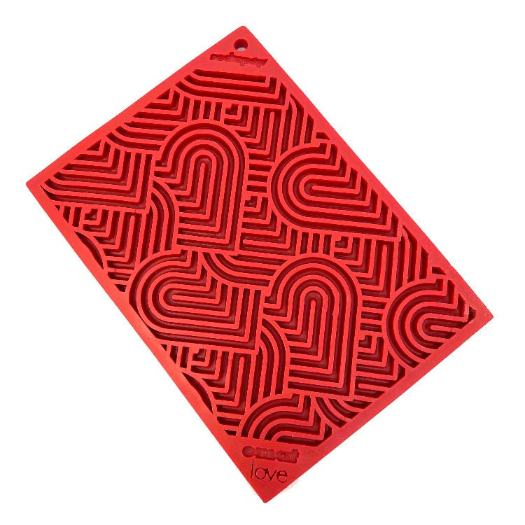 Love eMat - Enrichment Lick Mat for Dogs and Cats| Heart Design | SodaPup by SodaPup/True Dogs, LLC