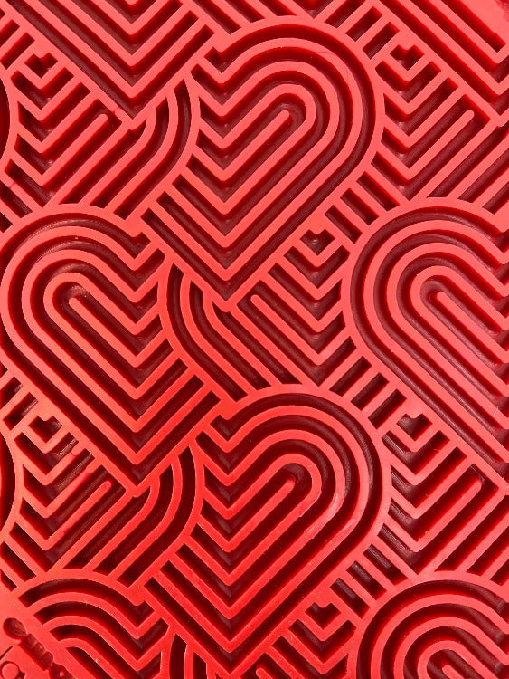 Love eMat - Enrichment Lick Mat for Dogs and Cats| Heart Design | SodaPup by SodaPup/True Dogs, LLC