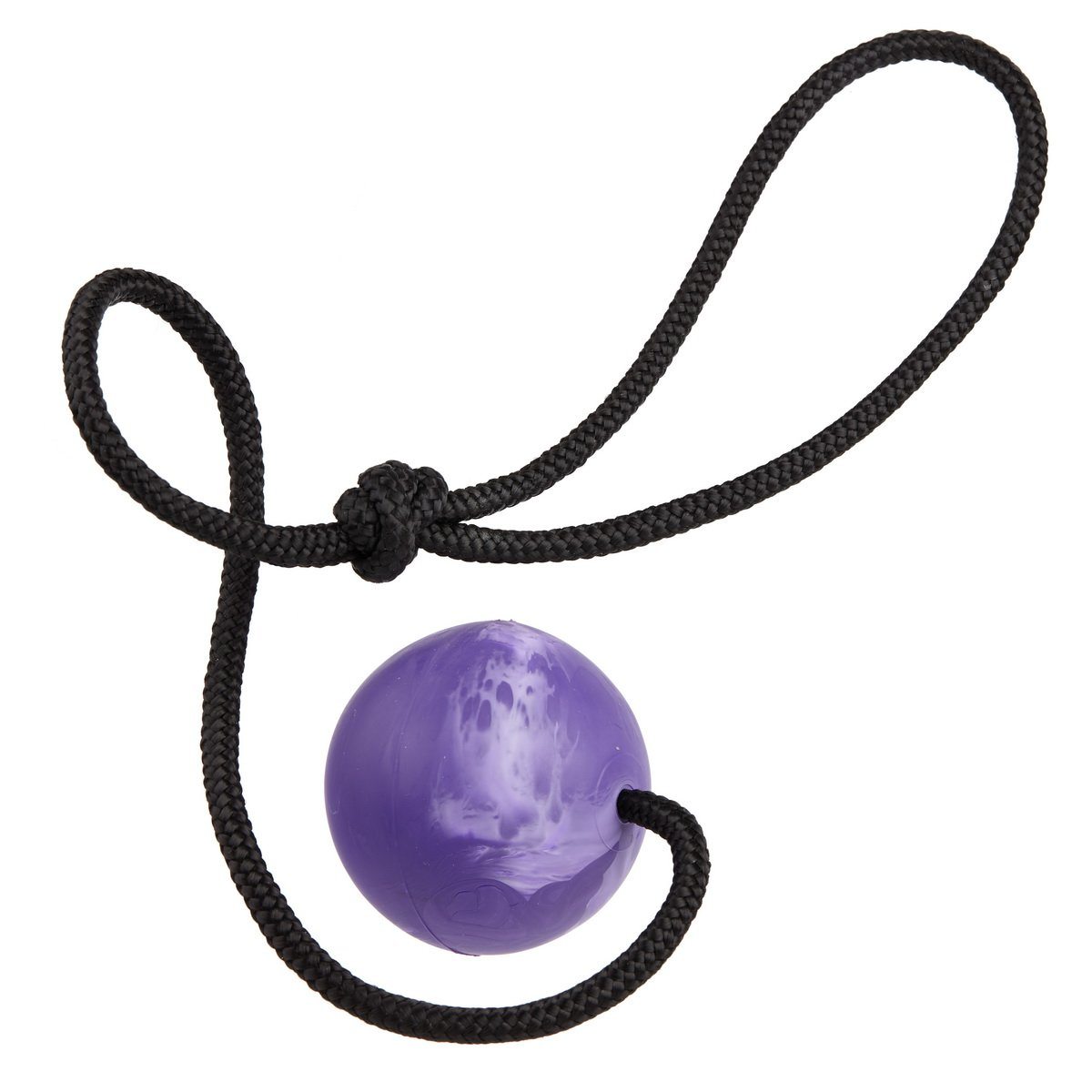 Rubber Euro Ball with Rope by Dogline
