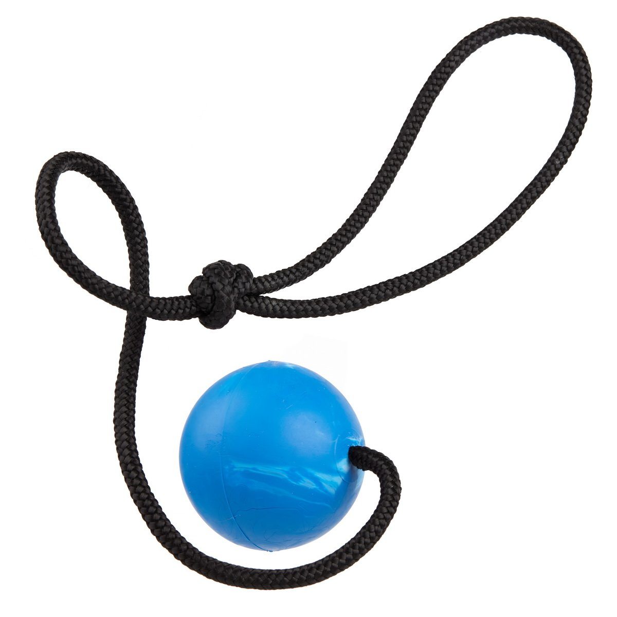 Rubber Euro Ball with Rope by Dogline