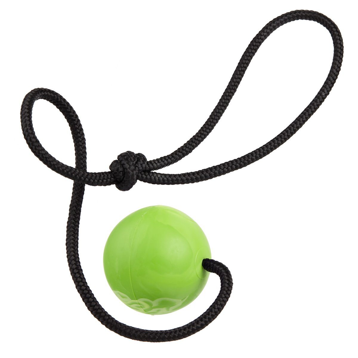 Rubber Euro Ball with Rope by Dogline