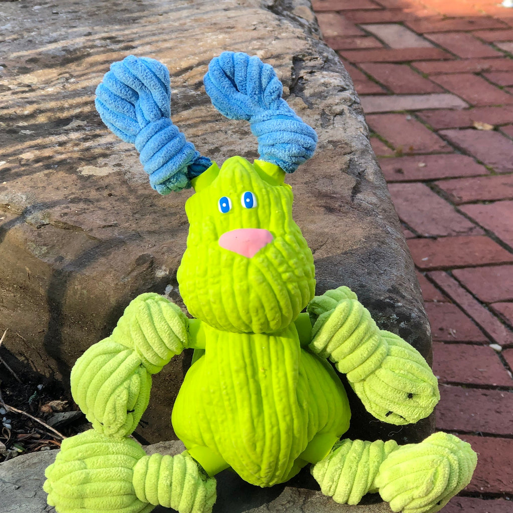 Huggle-Fusion® Bugsy Bunny Plush & Latex Dog Toy by HuggleHounds