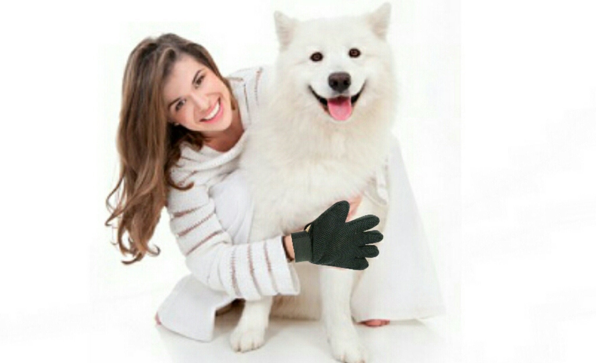 Mr. Peanut's 2 Pak HanD 259 Silicone Pins Pet Grooming Gloves by Mr. Peanut's Pet Carriers