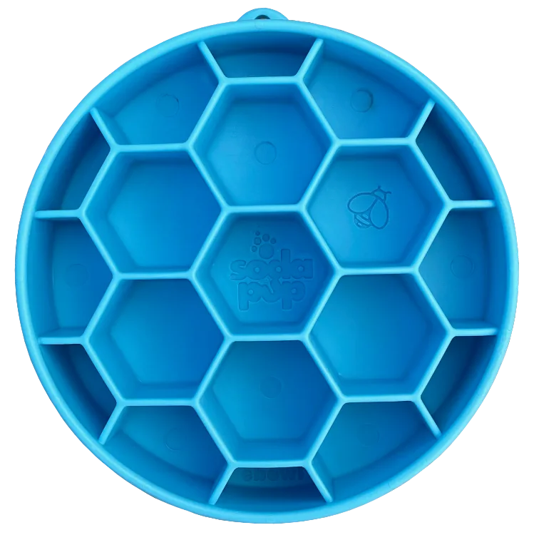 Honeycomb eBowl Deep Slow Feeder Dog Bowl for Enrichment | USA Made by SodaPup/True Dogs, LLC
