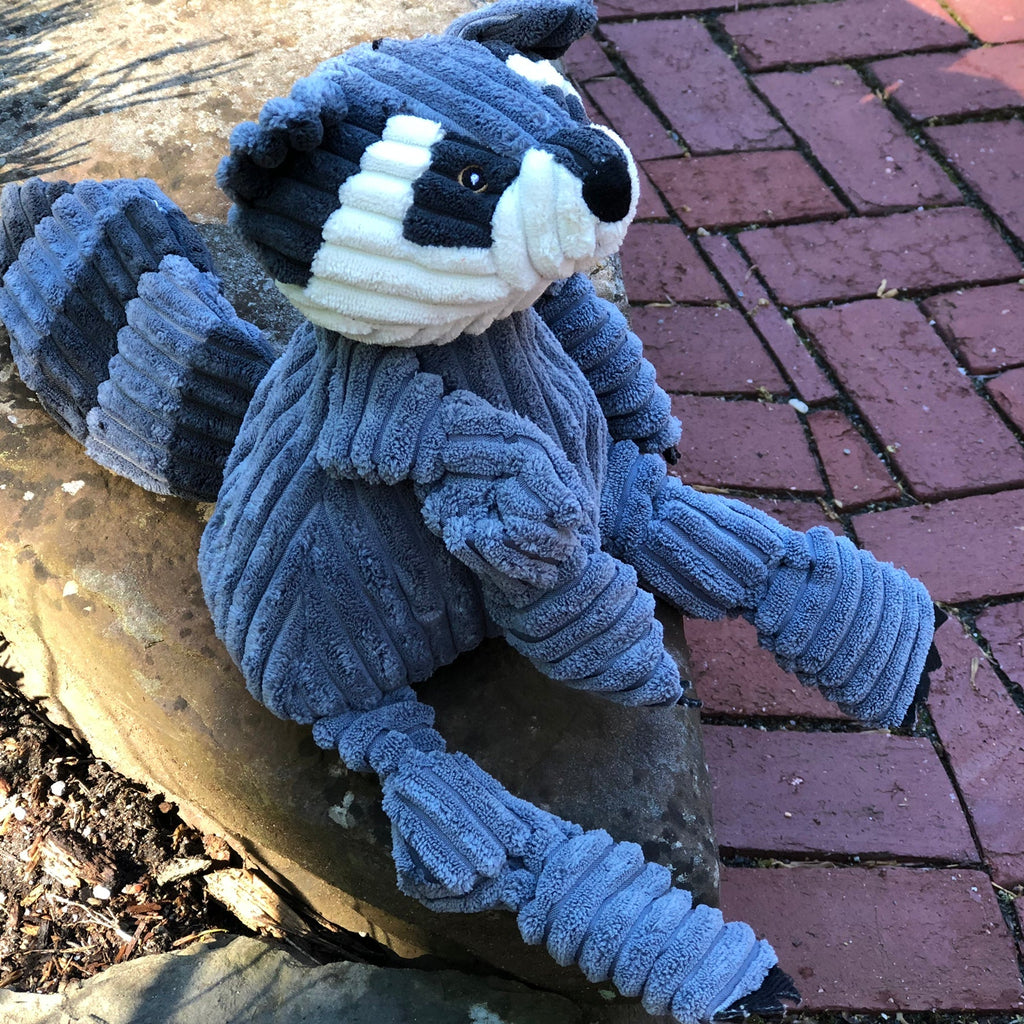 Reggie Raccoon Knottie® Plush Dog Toy by HuggleHounds