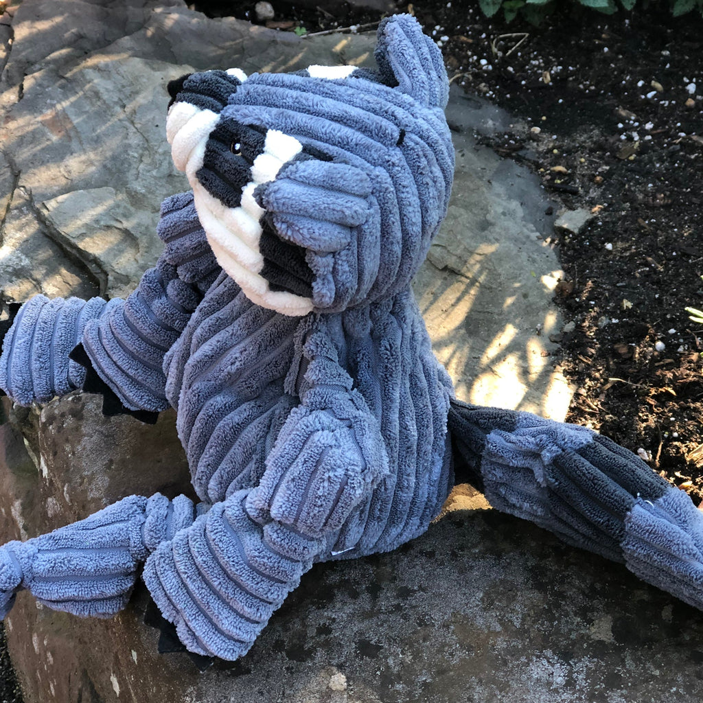 Reggie Raccoon Knottie® Plush Dog Toy by HuggleHounds