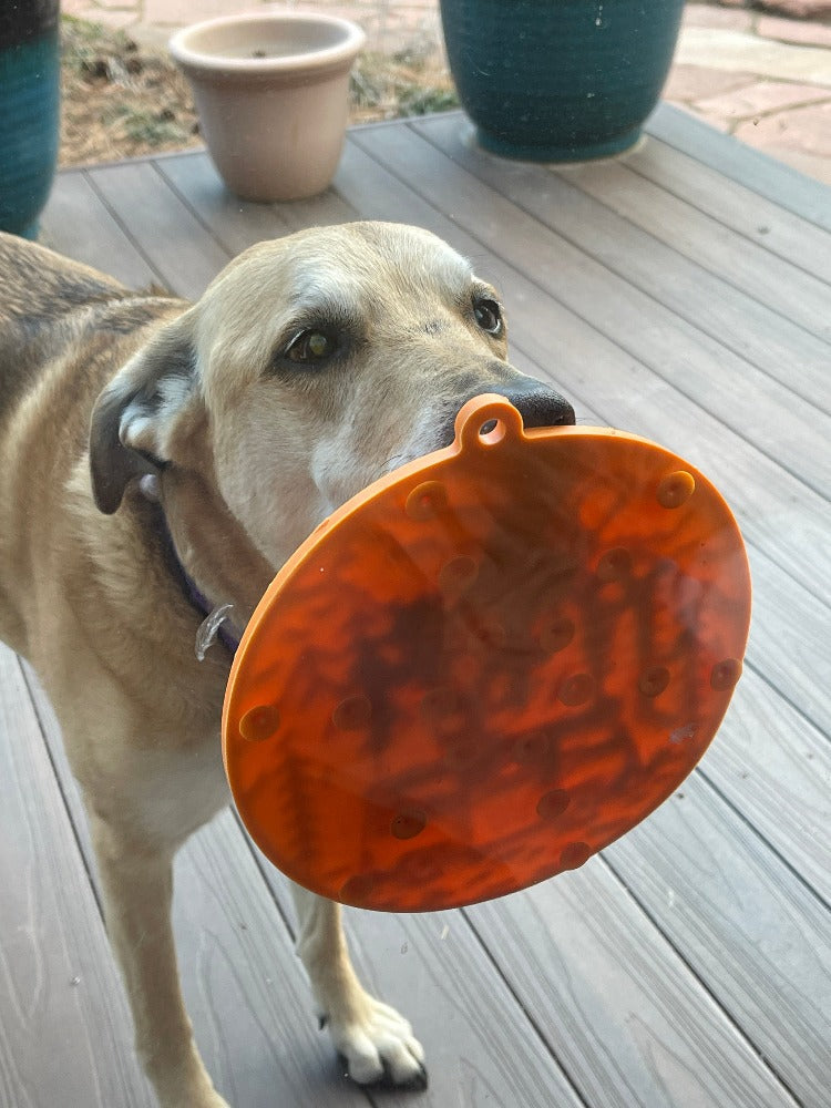 Camp eMat - Enrichment Lick Mat For Dogs and Cats - with Suction Cups | Retro Van Design | USA Made by SodaPup/True Dogs, LLC