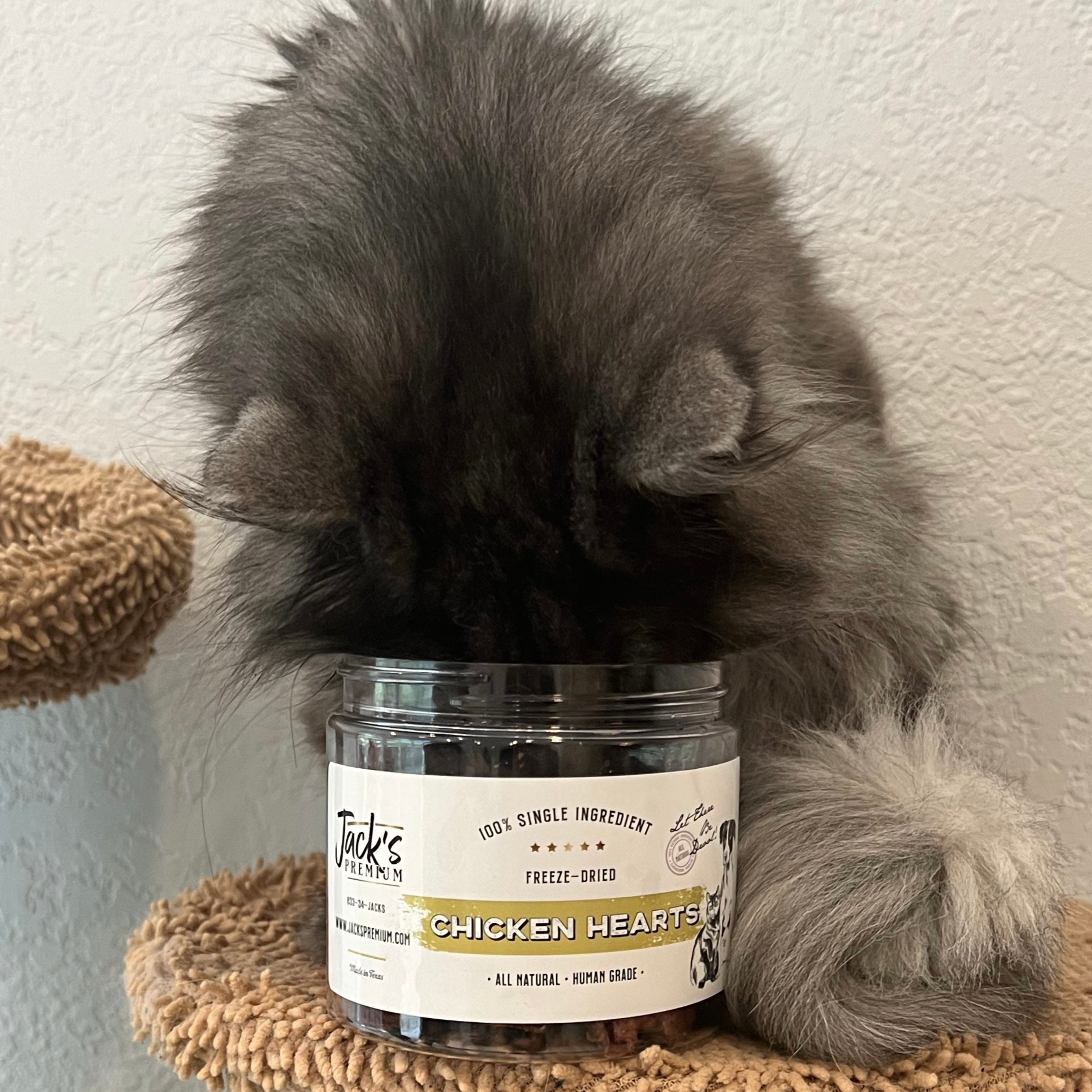 Chicken Hearts Freeze Dried by Jack's Premium