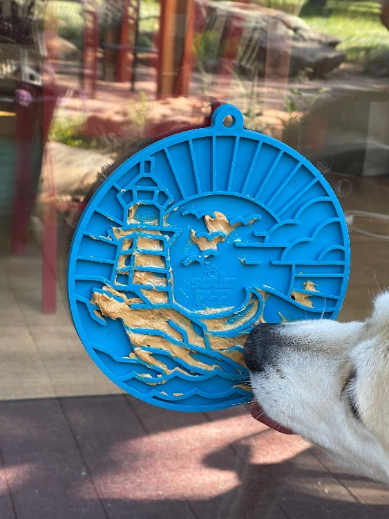 Lighthouse eMat - Enrichment Lick Mat For Dogs and Cats - With Suction Cups | USA Made by SodaPup/True Dogs, LLC
