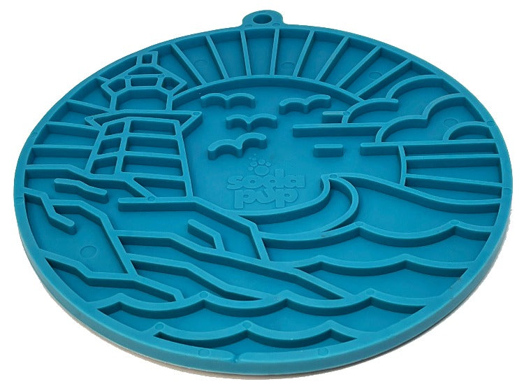 Lighthouse eMat - Enrichment Lick Mat For Dogs and Cats - With Suction Cups | USA Made by SodaPup/True Dogs, LLC
